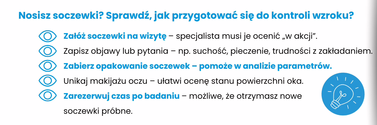 Obraz w artykule - Soczewki kontaktowe i kontrolne badanie wzroku