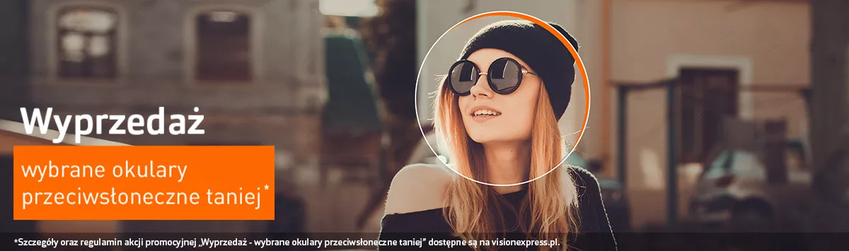 Grafika w artykule - Wielka wyprzedaż okularów przeciwsłonecznych w sklepie internetowym Vision Express!
