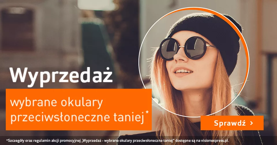 Grafika w artykule - Wielka wyprzedaż okularów przeciwsłonecznych w sklepie internetowym Vision Express!