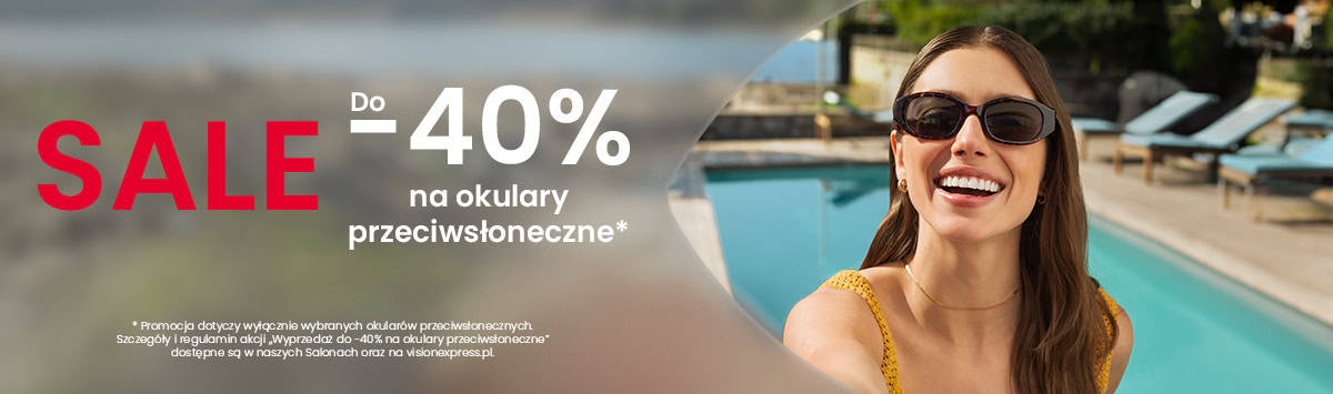 Grafika w artykule - Wakacyjna wyprzedaż okularów przeciwsłonecznych rabaty do -40%!
