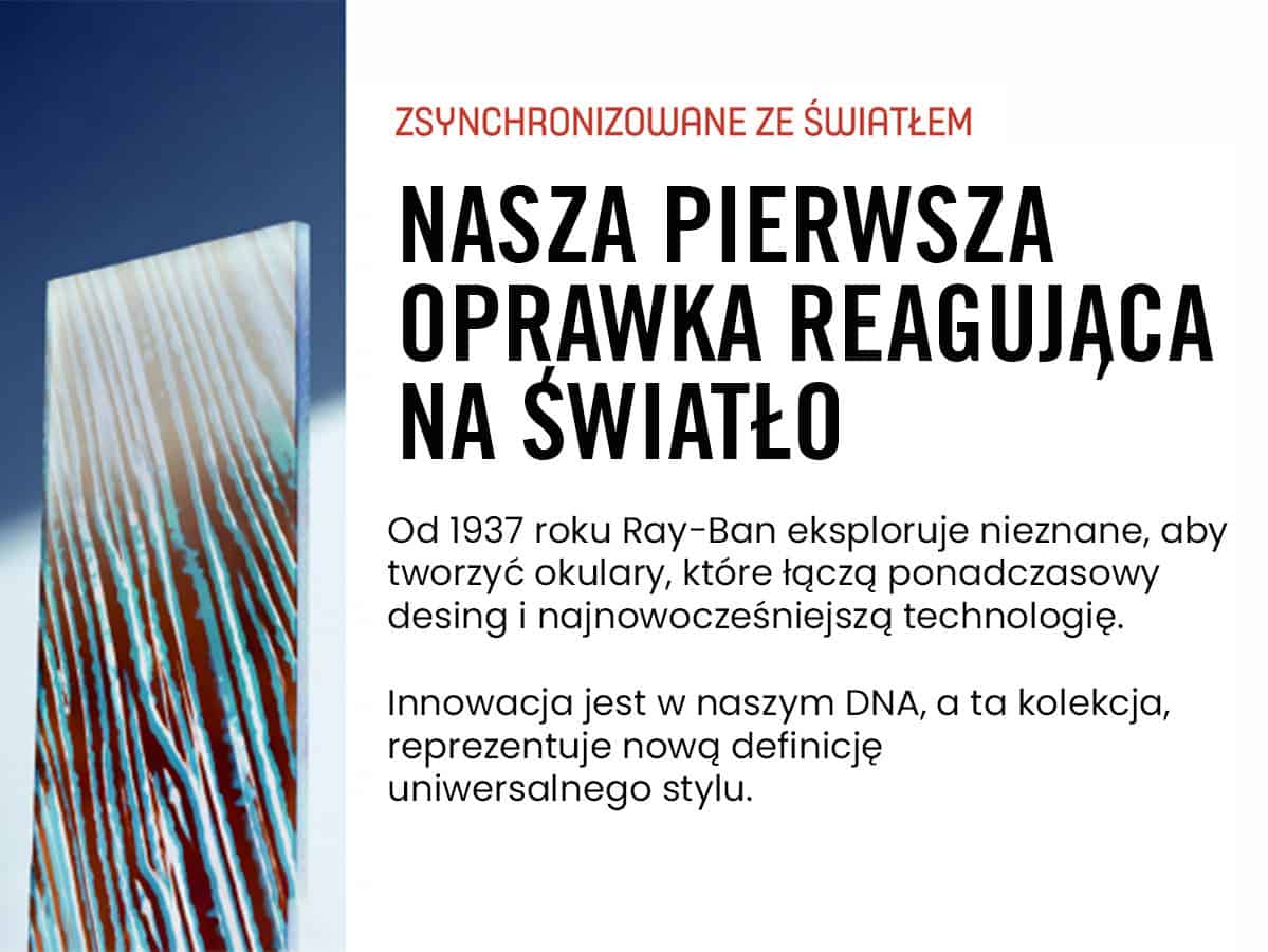 Grafika w artykule - Ray-Ban Change – innowacja wśród okularów przeciwsłonecznych
