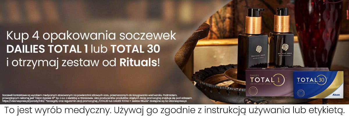Grafika w artykule - Kup soczewki TOTAL30 lub DAILIES TOTAL1 i otrzymaj w prezencie zestaw Rituals!