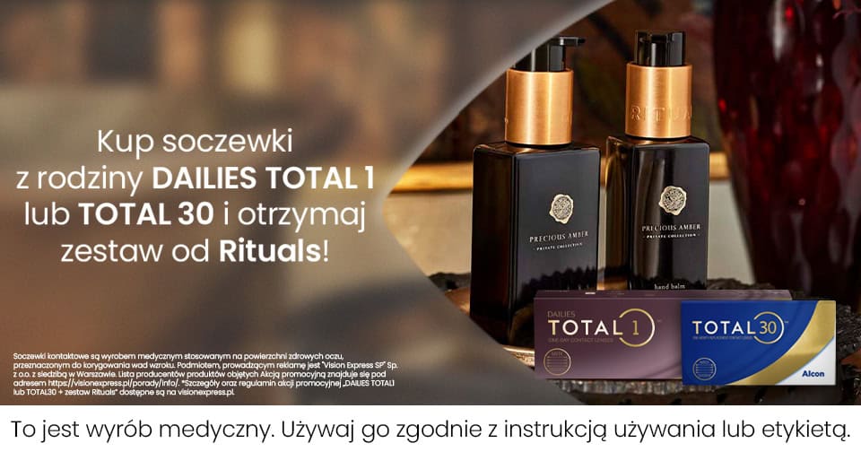 Grafika w artykule - Kup soczewki TOTAL30 lub DAILIES TOTAL1 i otrzymaj w prezencie zestaw Rituals!