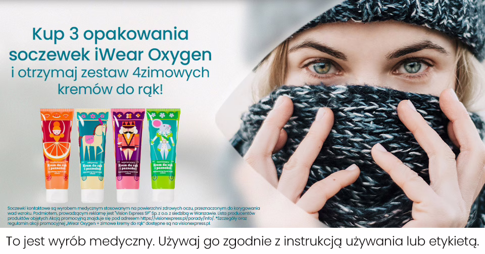 Grafika w artykule - Kup soczewki iWear Oxygen i otrzymaj w prezencie zestaw kremów do rąk!