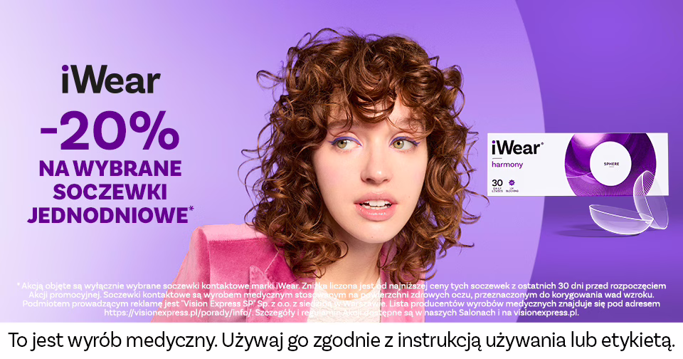 Grafika w artykule - 20% zniżki na soczewki kontaktowe
