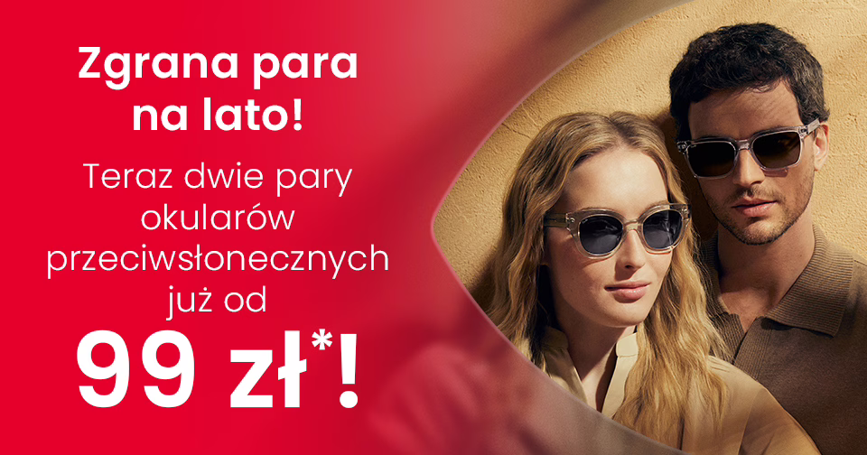 Obraz główny do promocji - Dwie pary okularów przeciwsłonecznych już od 99 zł*