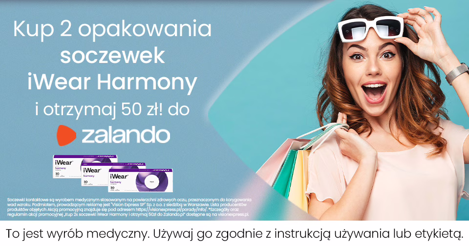 Obraz główny do promocji - Kup 2 opakowania soczewek iWear Harmony i otrzymaj e‑kod do Zalando o wartości 50 zł!