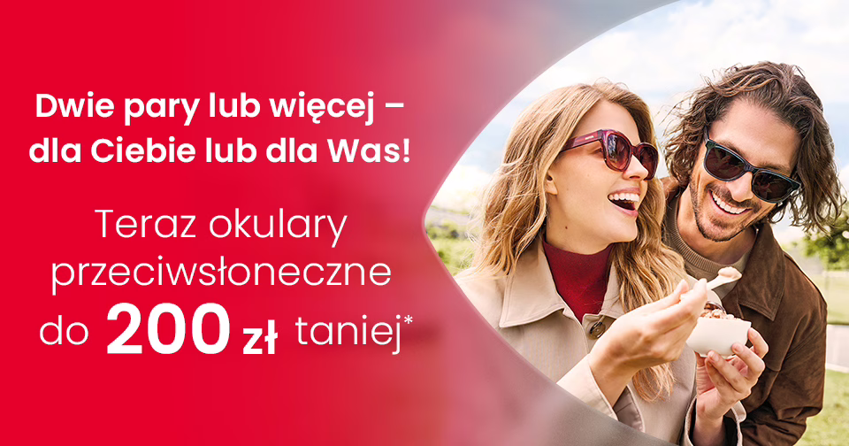 Obraz główny do promocji - Do 200 zł na okulary przeciwsłoneczne