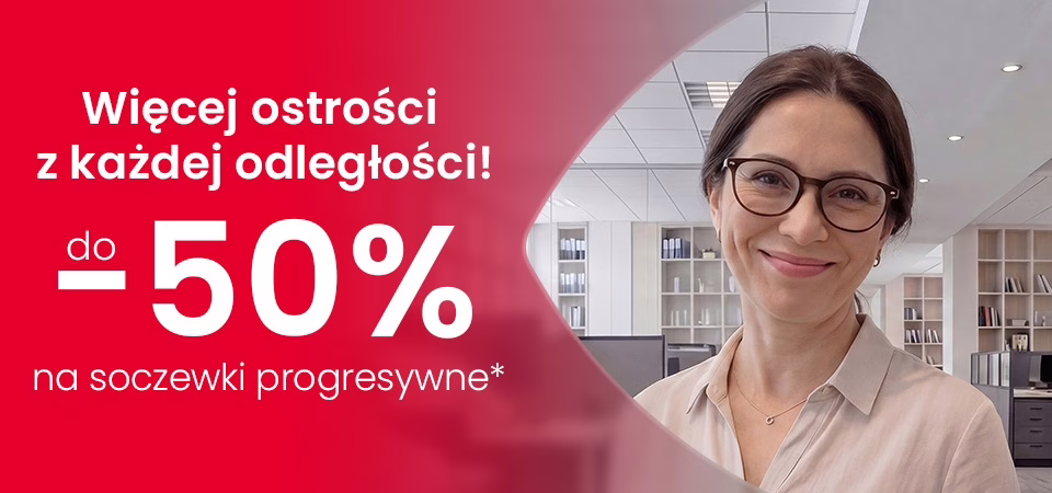 Obraz promocji - Okulary progresywne do -50%